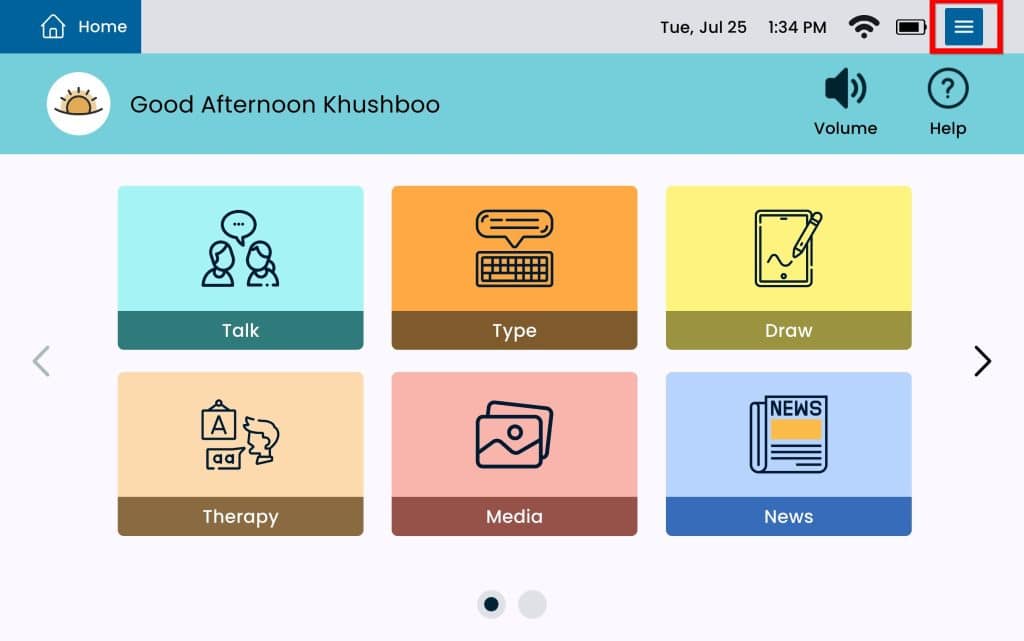 Home Settings Lingraphica