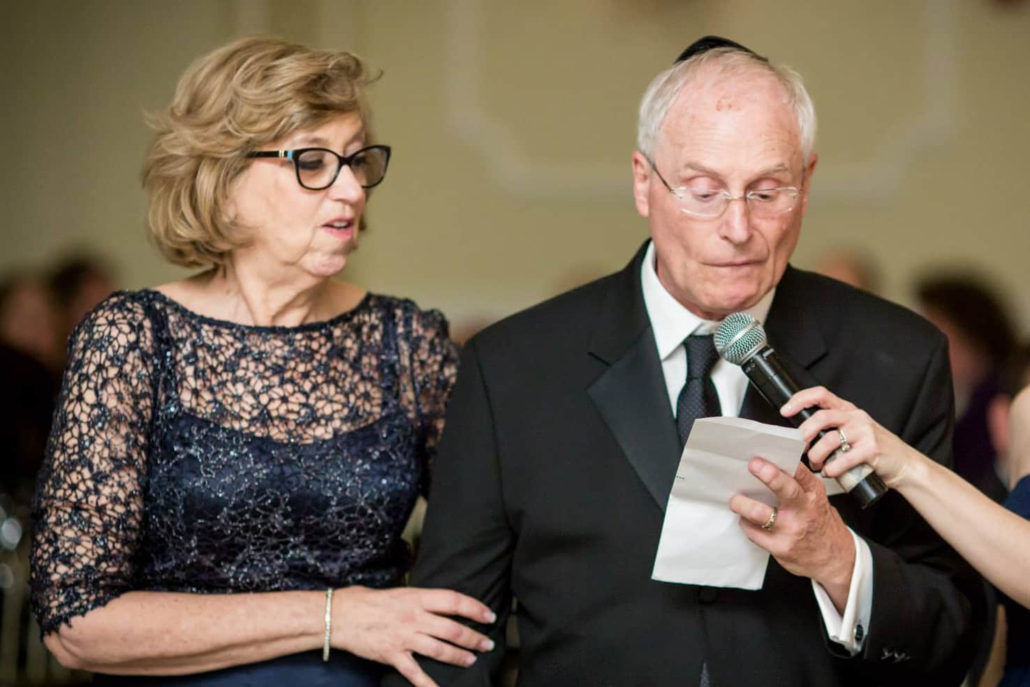 Joe Greenhouse giving a speech at his daughter's wedding