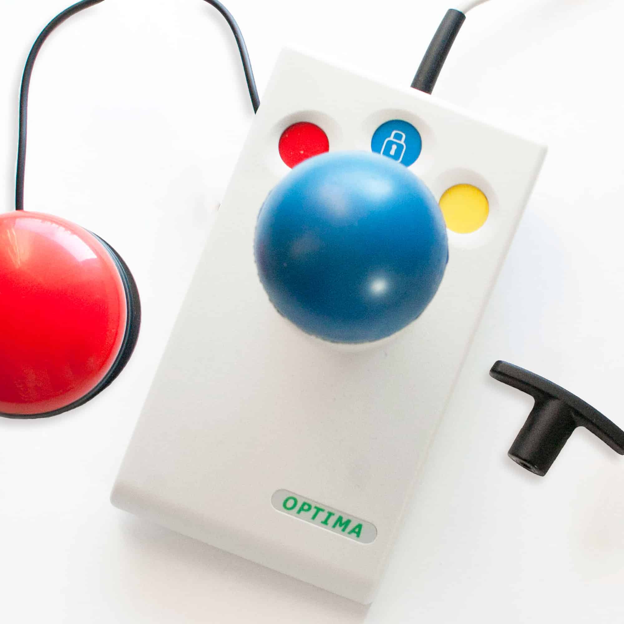 Close up of Lingraphica's joystick accessory option